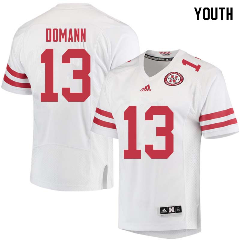 Youth #13 JoJo Domann Nebraska Cornhuskers College Football Jerseys Sale-White